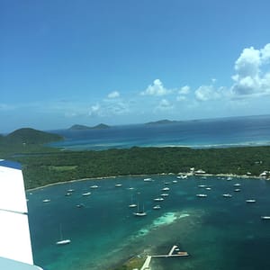 The view of BVI from plane