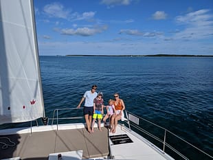 The Fitzgerald family enjoying a bareboat charter in the Bahamas