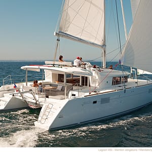 bareboat charters are offered on the Lagoon 450 catamaran in BVI and other worldwide locations