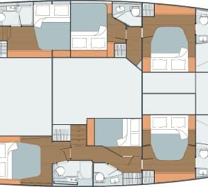 Saba 50 Standard Version Layout, 6 Cabins