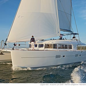 crewed caribbean yacht charters are offered aboard the Lagoon 620 catamaran