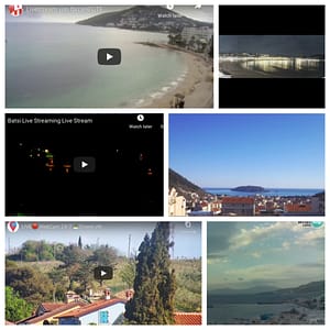 A collage of Mediterranean webcam images